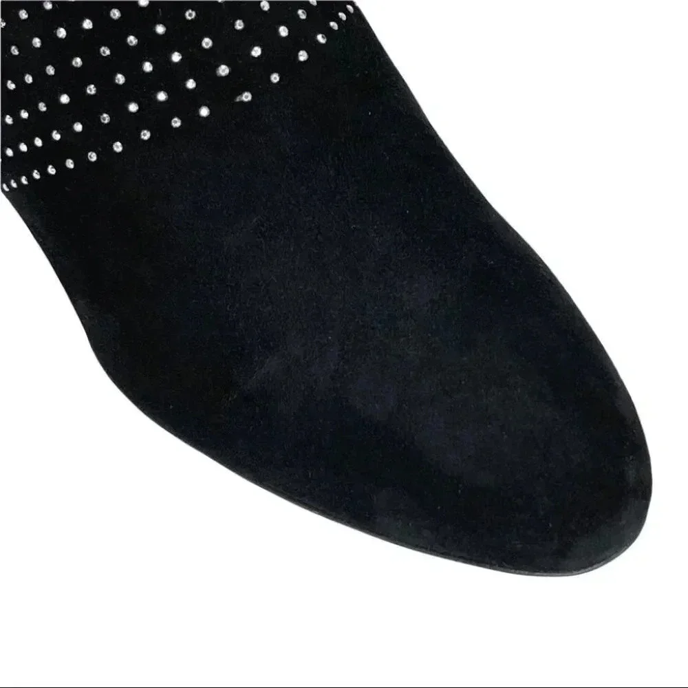 Laurence Dacade Rocco Black Suede Studded Womens Booties Size 7.5M EU 38.5 - Picture 5 of 16